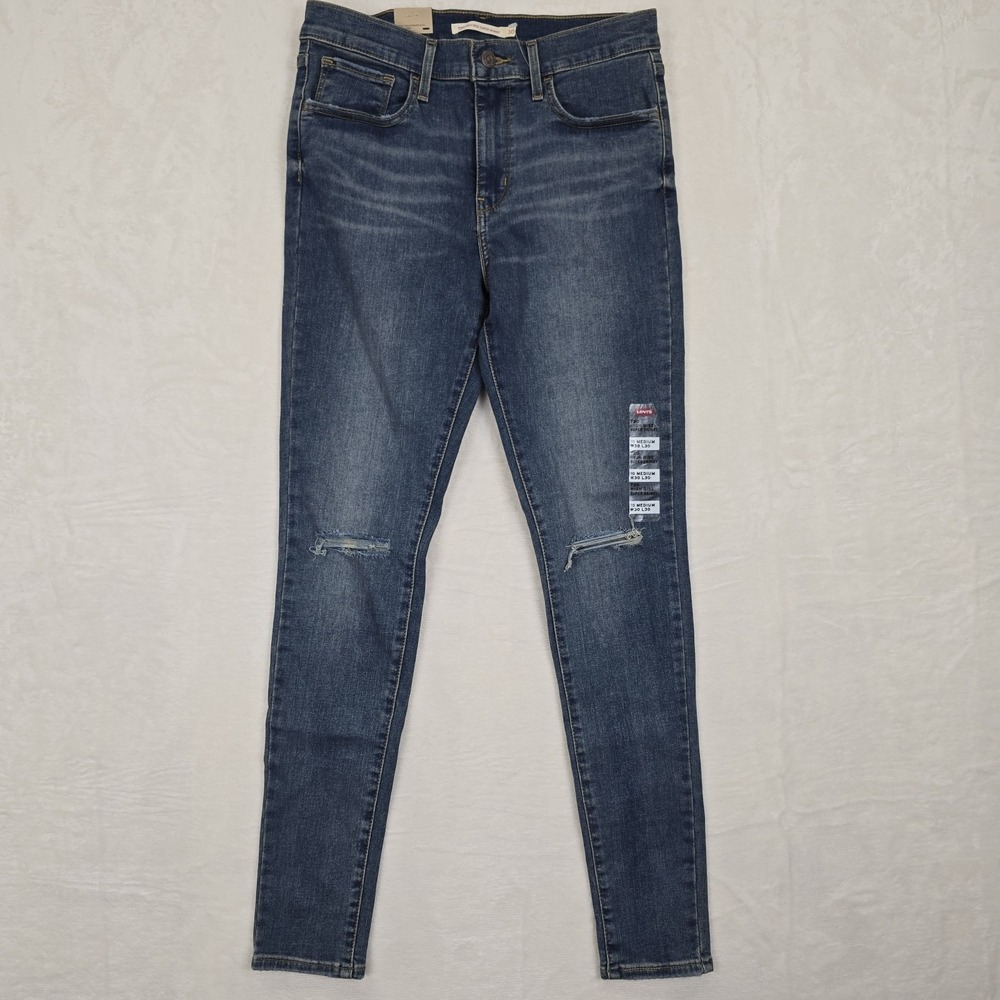 NWT‎ Levi's Women's 720 High Rise Super Skinny Jeans Size 10 30 Ripped Knees